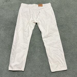 vintage 90s white levi’s 501 button fly jeans made in USA